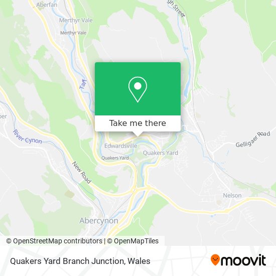Quakers Yard Branch Junction map