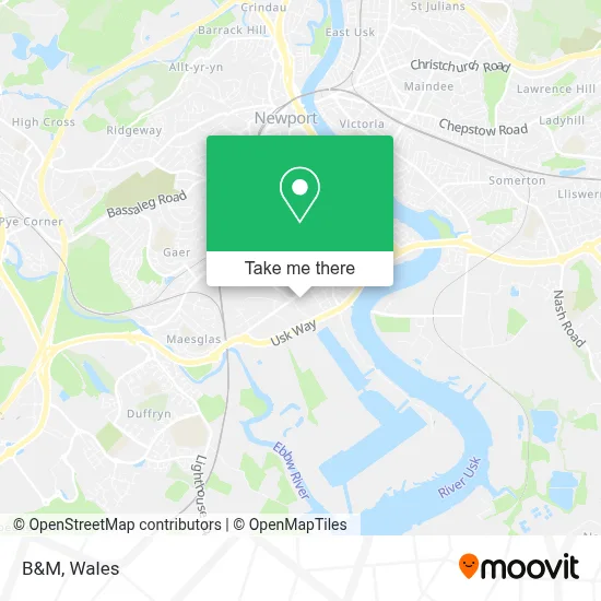 How to Get to B&M in Newport by Bus or Train?