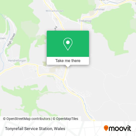 Tonyrefail Service Station map