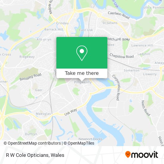 R W Cole Opticians map
