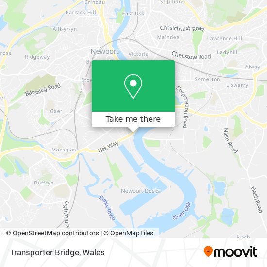 Transporter Bridge map