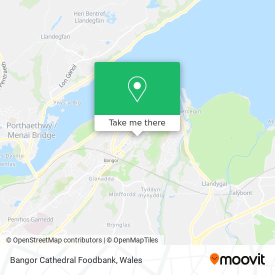 Bangor Cathedral Foodbank map