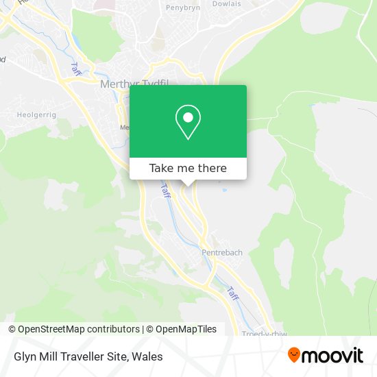 Glyn Mill Traveller Site map