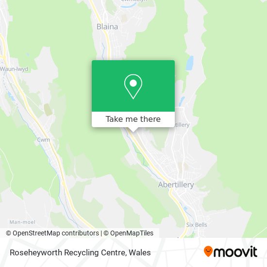 Roseheyworth Recycling Centre map