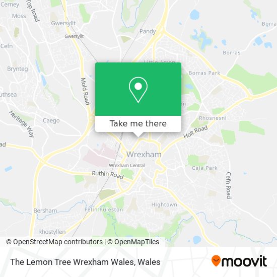 The Lemon Tree Wrexham Wales map
