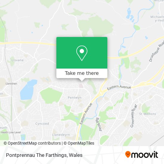 Pontprennau The Farthings map