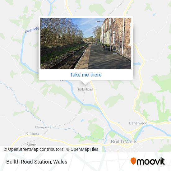 Builth Road Station map