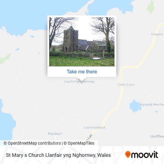 St Mary s Church Llanfair yng Nghornwy map