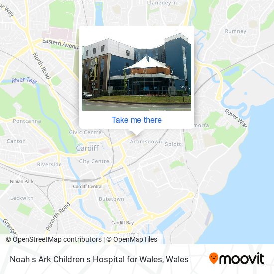 Noah s Ark Children s Hospital for Wales map