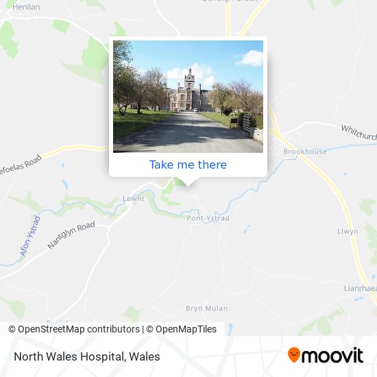 North Wales Hospital map