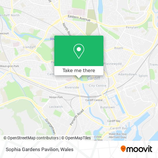 Sophia Gardens Pavilion map