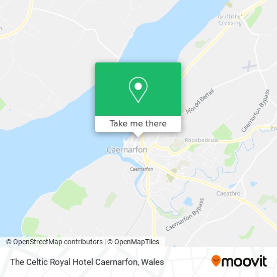 The Celtic Royal Hotel Caernarfon map