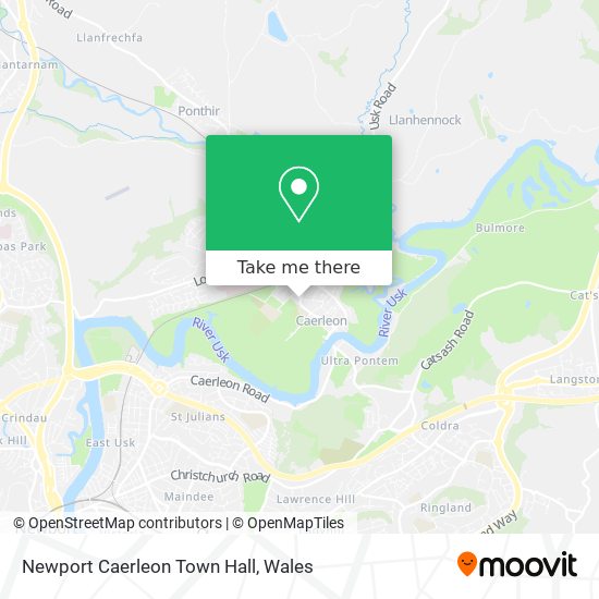 Newport Caerleon Town Hall map