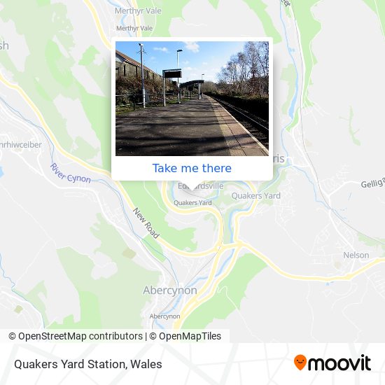 Quakers Yard Station map