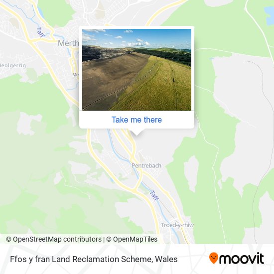 Ffos y fran Land Reclamation Scheme map