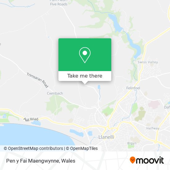 Pen y Fai Maengwynne map