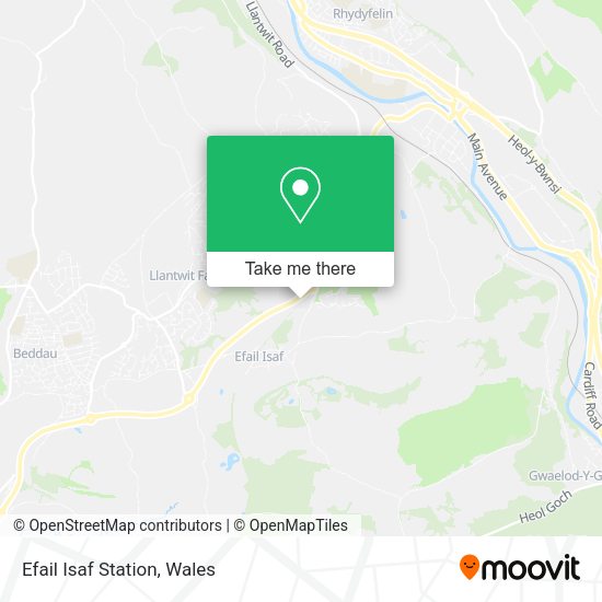 Efail Isaf Station map