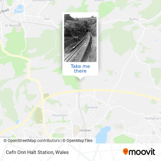 Cefn Onn Halt Station map