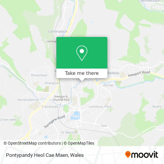 Pontypandy Heol Cae Maen map