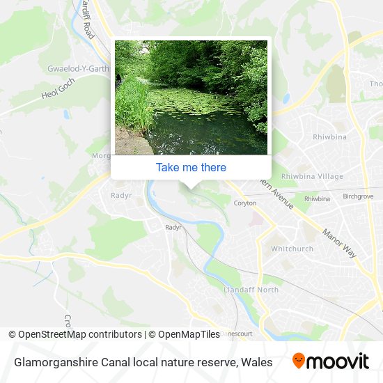 Glamorganshire Canal local nature reserve map