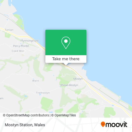 Mostyn Station map