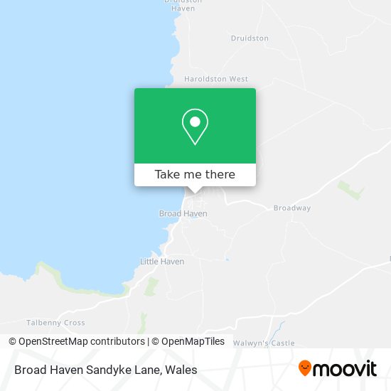 Broad Haven Sandyke Lane map