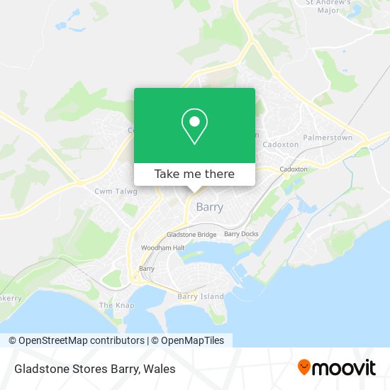 Gladstone Stores Barry map