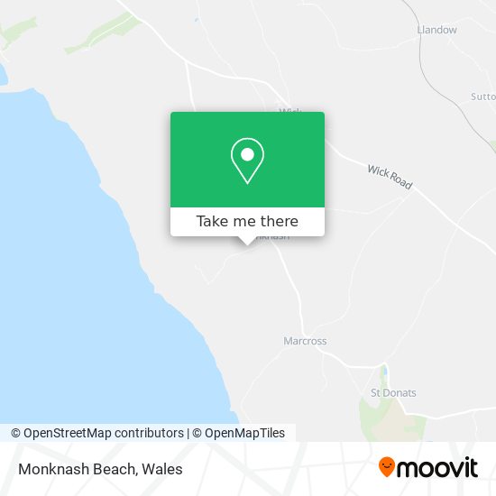 Monknash Beach map