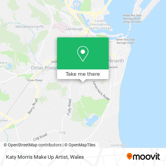 Katy Morris Make Up Artist map