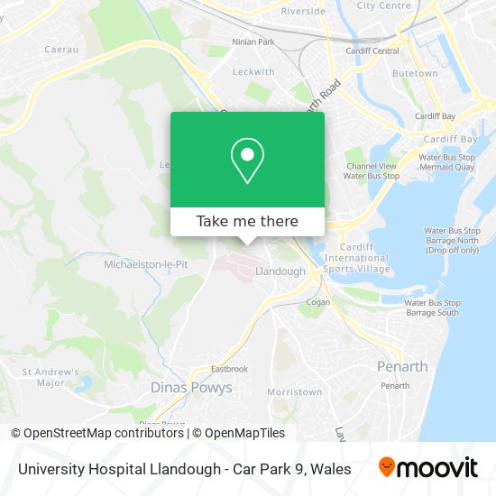 How to get to University Hospital Llandough - Car Park 9 in The Vale Of ...