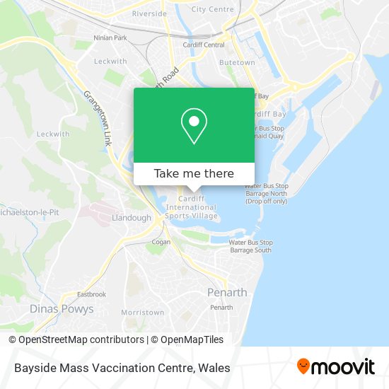 Bayside Mass Vaccination Centre map