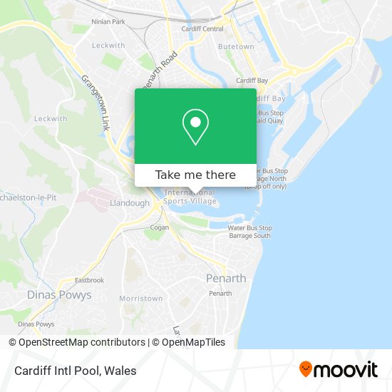 Cardiff Intl Pool map
