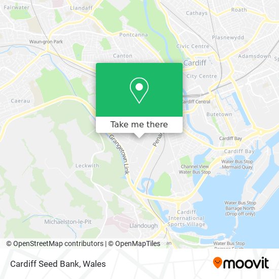 Cardiff Seed Bank map