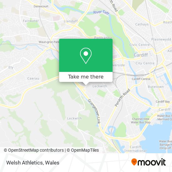 Welsh Athletics map