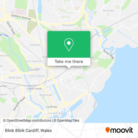 Blink Blink Cardiff map