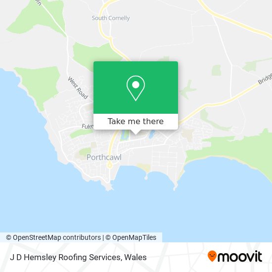 J D Hemsley Roofing Services map