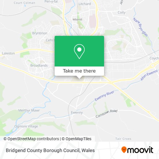 Bridgend County Borough Council map