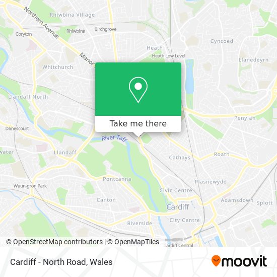 Cardiff - North Road map