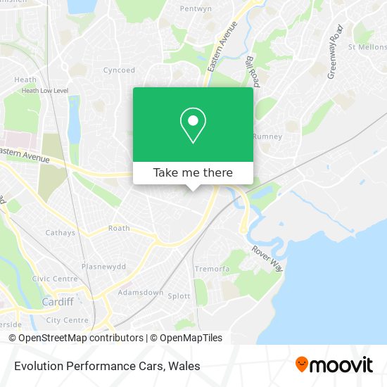 Evolution Performance Cars map