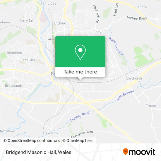 Bridgend Masonic Hall map