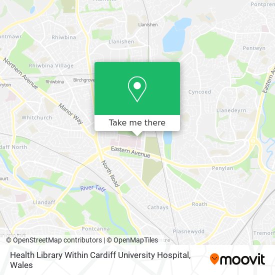 Health Library Within Cardiff University Hospital map