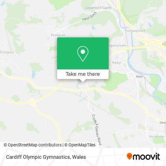 Cardiff Olympic Gymnastics map