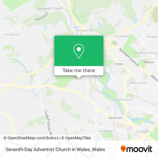 Seventh-Day Adventist Church in Wales map