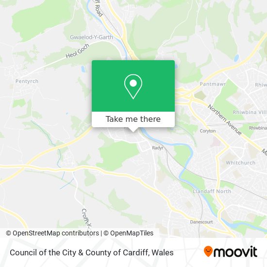 Council of the City & County of Cardiff map