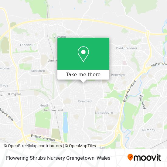 Flowering Shrubs Nursery Grangetown map