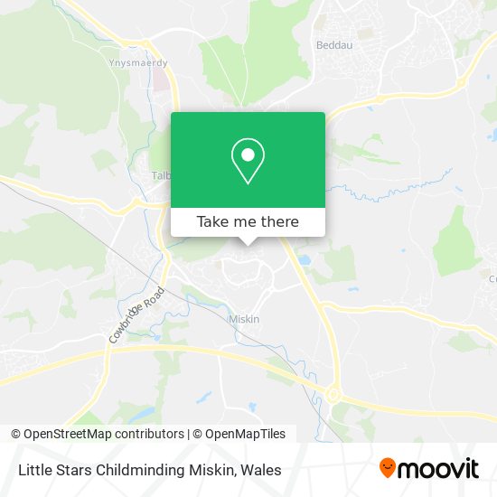 Little Stars Childminding Miskin map