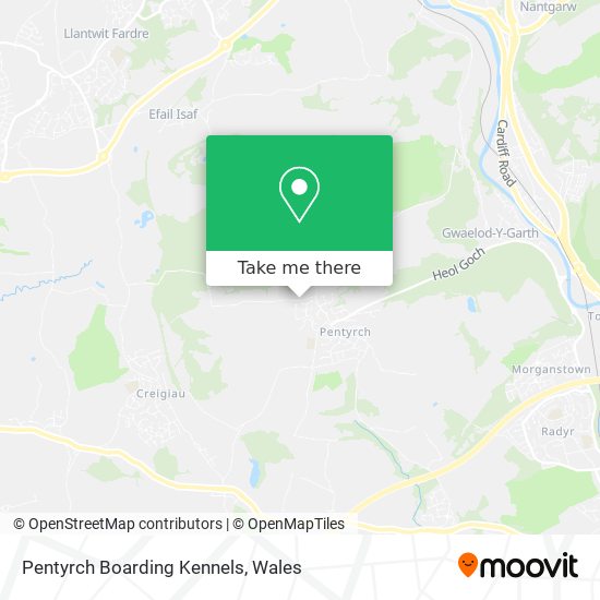 Pentyrch Boarding Kennels map
