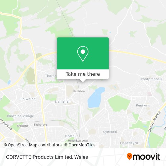 CORVETTE Products Limited map