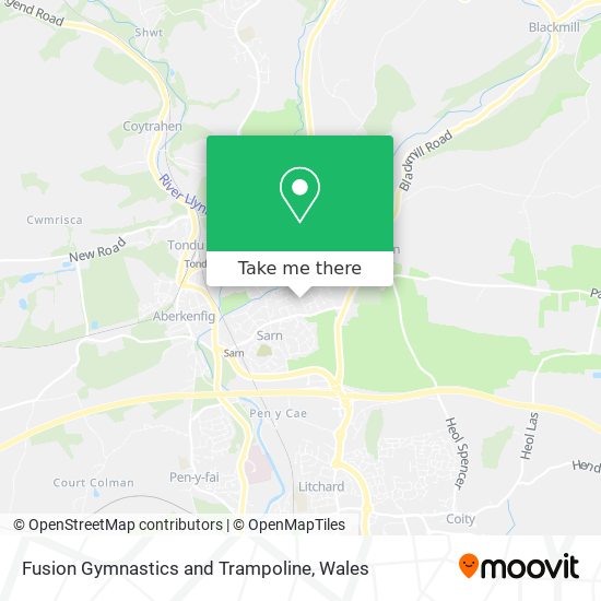 Fusion Gymnastics and Trampoline map