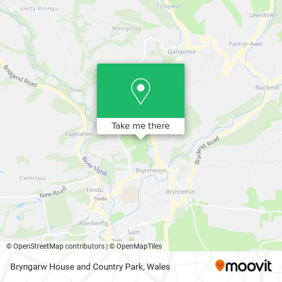 Bryngarw House and Country Park map